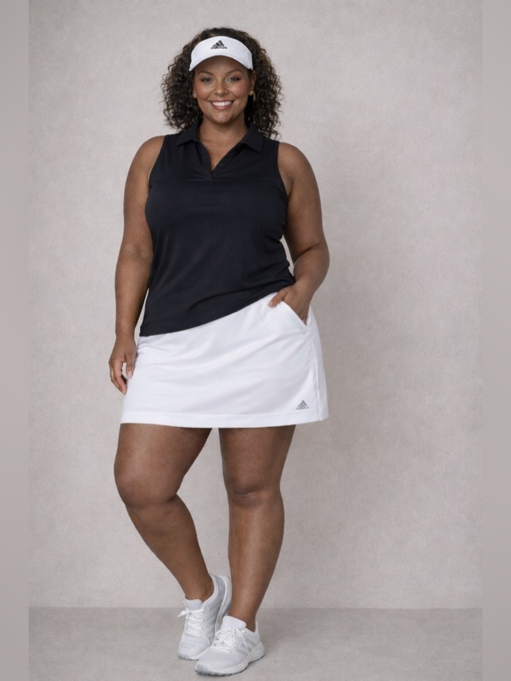 Adidas White Golf Skort XL Athletic Tennis Skirt Built-In Shorts NWT